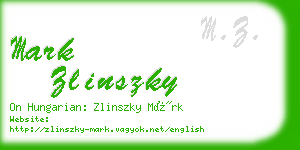 mark zlinszky business card